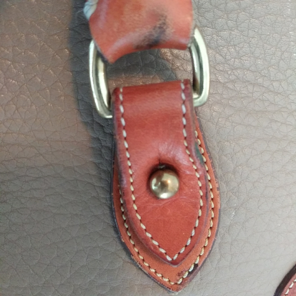Dooney & Bourke AWL Tan Satchel Purse - Vintage - Picture 4 of 11